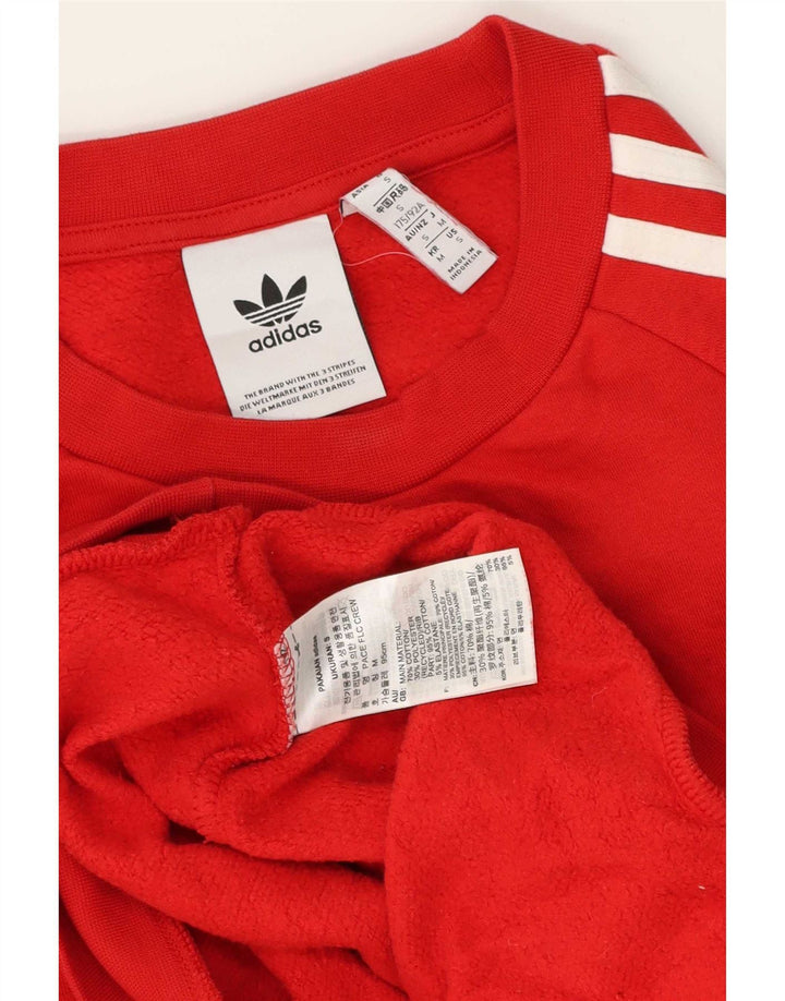 Ανδρικό γραφικό φούτερ Adidas Jumper Μικρό κόκκινο βαμβακερό