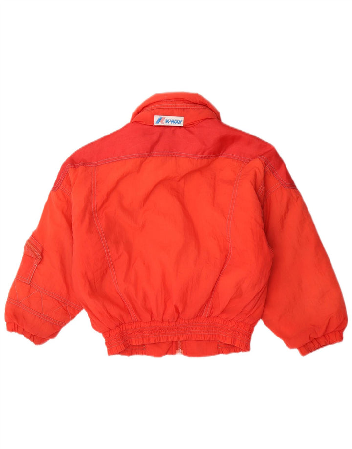 K-Way Boys Hooded Ski Jacket 7-8 Years Red Colourblock Polyamide