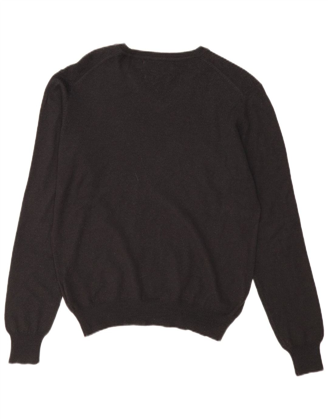 Ανδρικό πουλόβερ Marlboro Classics Slim Fit Jumper με V λαιμόκοψη, μεσαίο μαύρο μάλλινο
