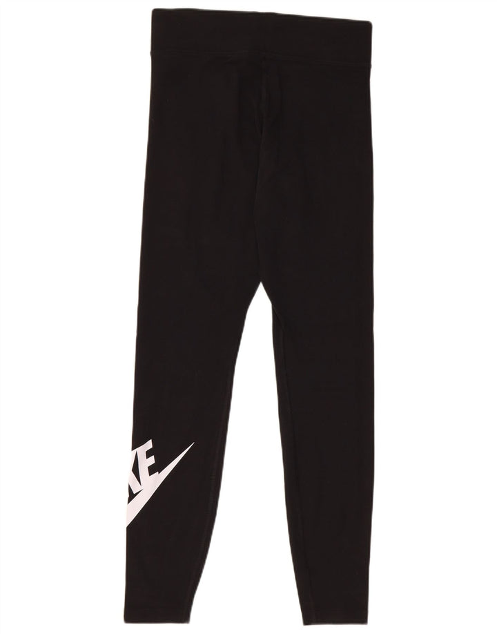 Γυναικεία γραφικά κολάν NIKE UK 8 Small Black Cotton