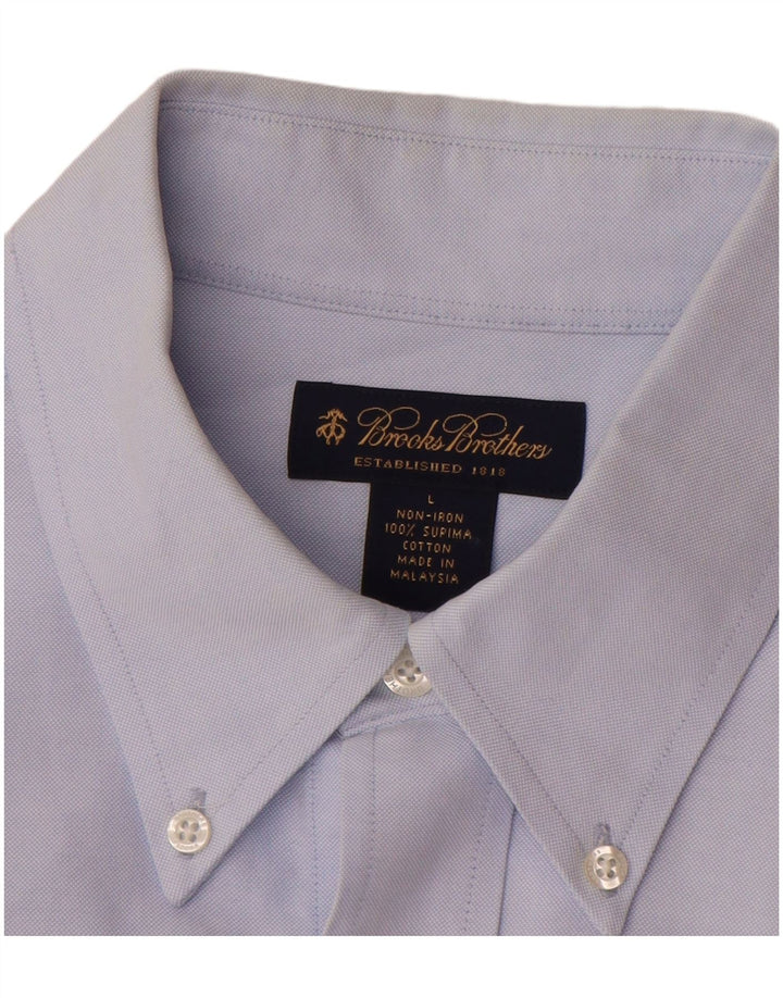 Ανδρικό πουκάμισο Brooks Brothers μεγάλο μπλε βαμβακερό