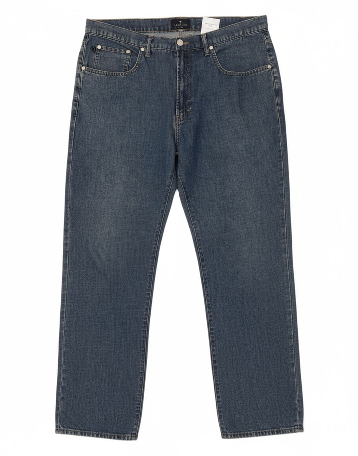 TRUSSARDI Mens Straight Jeans W38 L29 Blue