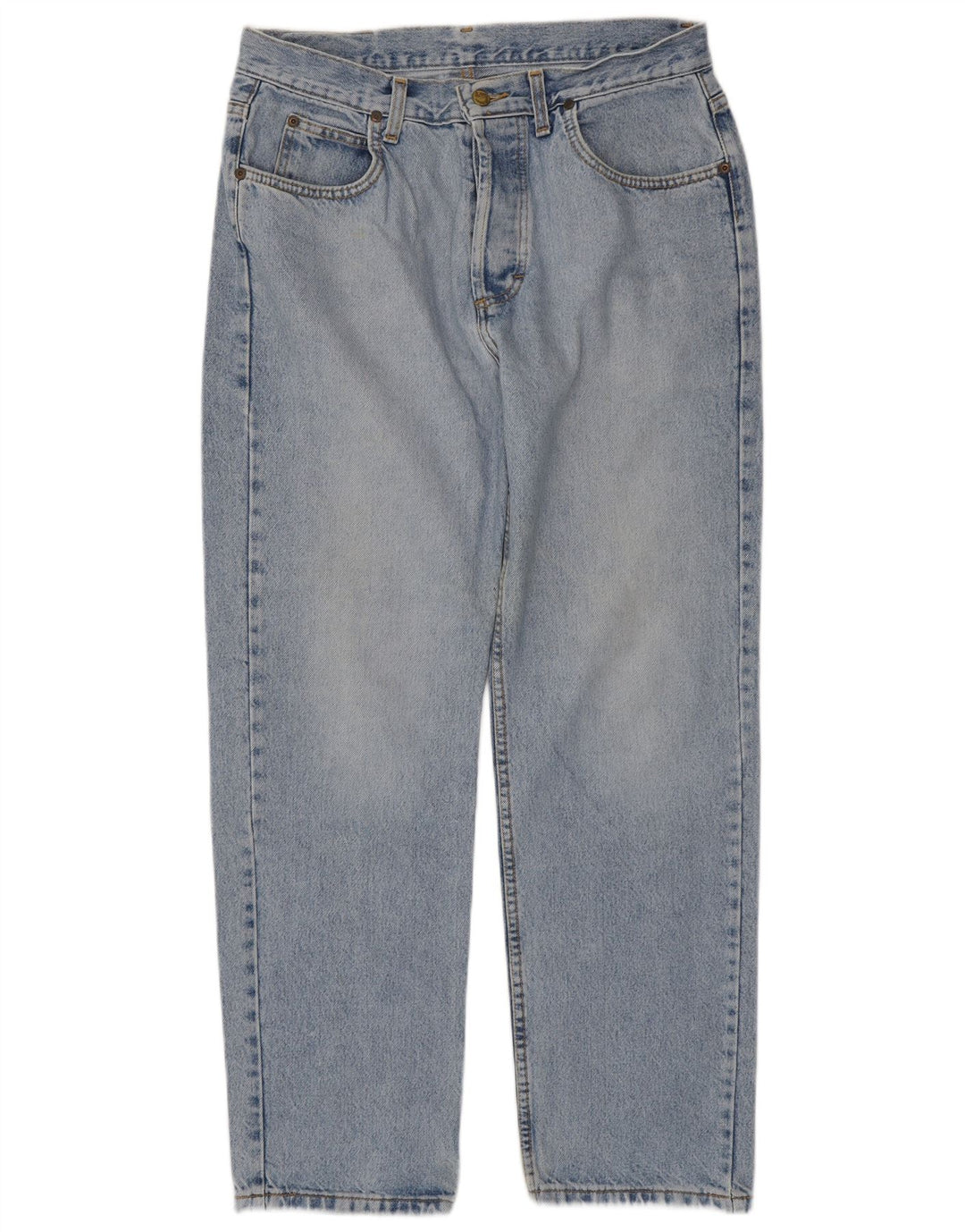 Lee Mens Straight Jeans W34 L30 Blue Cotton