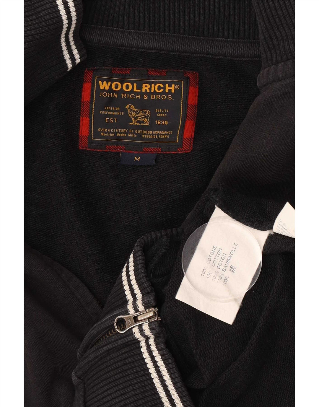 Ανδρική φόρμα Woolrich Top Jacket Μεσαίο μαύρο βαμβακερό