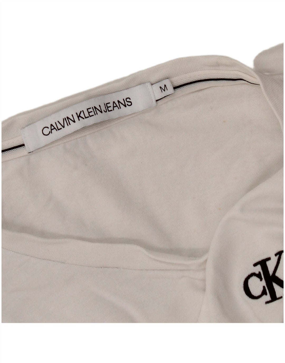 Γυναικείο T-Shirt CALVIN KLEIN Top UK 14 Medium White