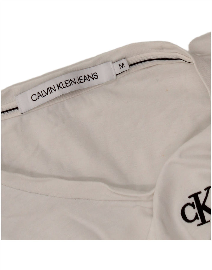 Γυναικείο T-Shirt CALVIN KLEIN Top UK 14 Medium White