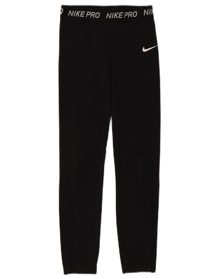 Γυναικεία γραφικά κολάν Nike UK 4 XS μαύρο πολυεστέρα