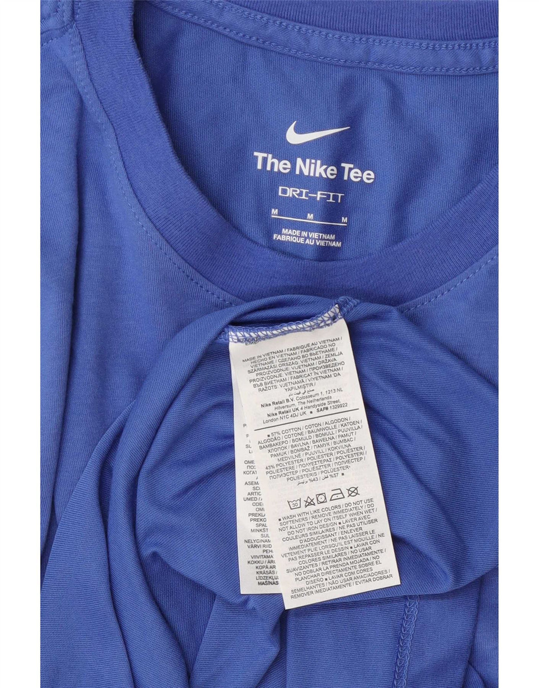 Ανδρικό γραφικό μπλουζάκι Nike, μεσαίο μπλε βαμβακερό