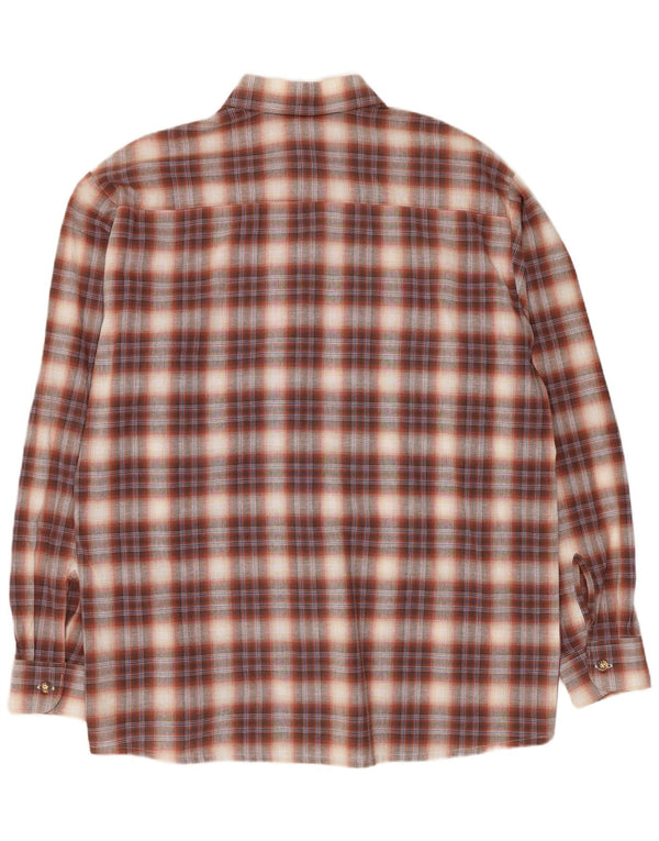 Ανδρικό πουκάμισο Tom Collins μεγέθους 16 41/42 Large Brown Check Cotton