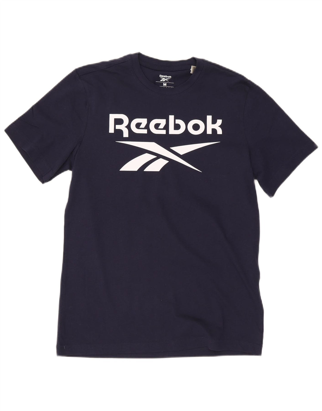 Ανδρικό γραφικό T-Shirt Reebok Top από μεσαίο μπλε ναυτικό βαμβακερό