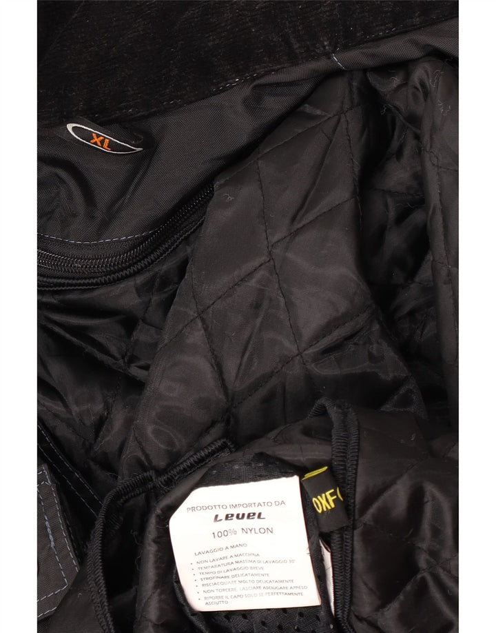 Oxford Mens Racer Jacket UK 42 XL Black Nylon