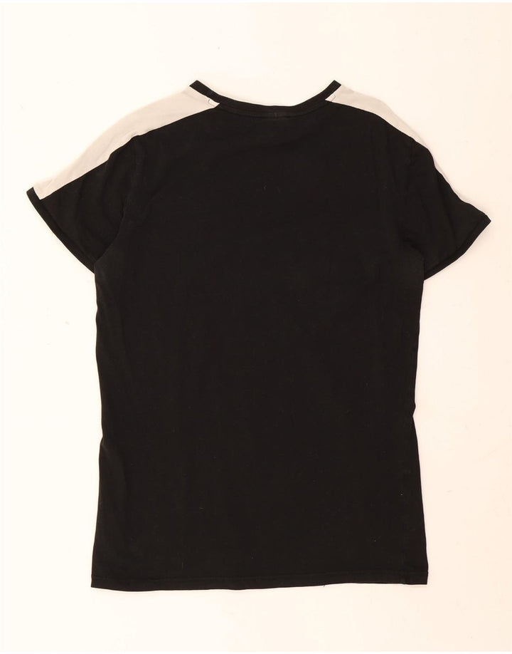 PUMA Mens Graphic T-Shirt Top Medium Black Colourblock Cotton Vintage Puma and Second-Hand Puma from Messina Hembry 