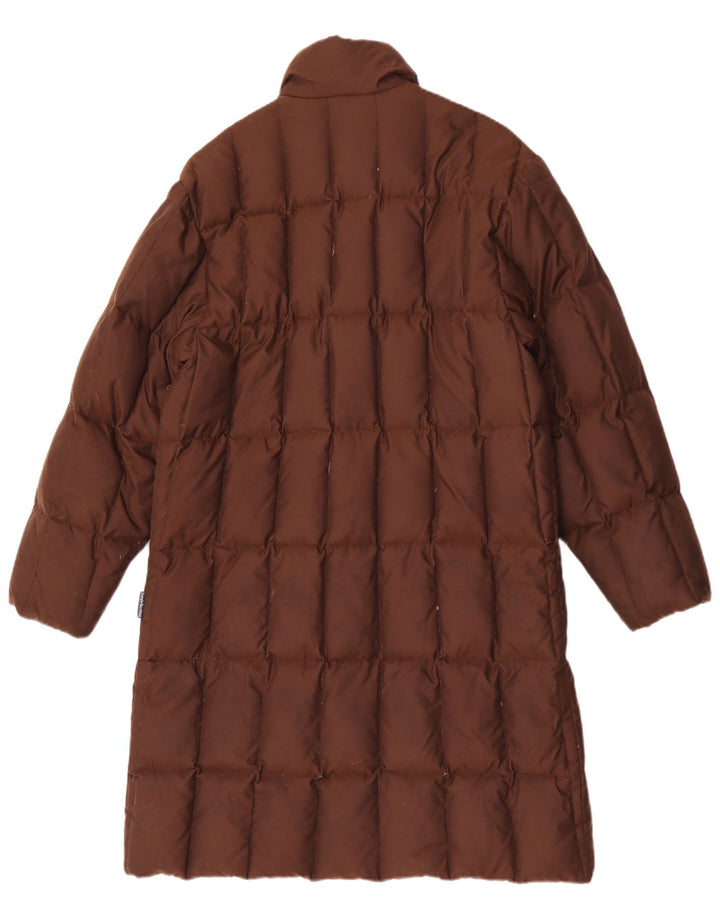 Sergio Tacchini γυναικείο υπερμεγέθη παλτό UK 10 Small Brown Polyamide