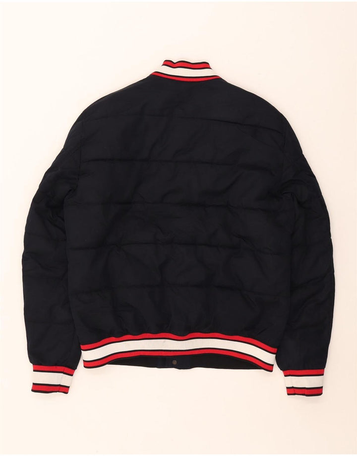 Zara Ανδρικό μπουφάν UK 40 Large Navy Blue Polyester