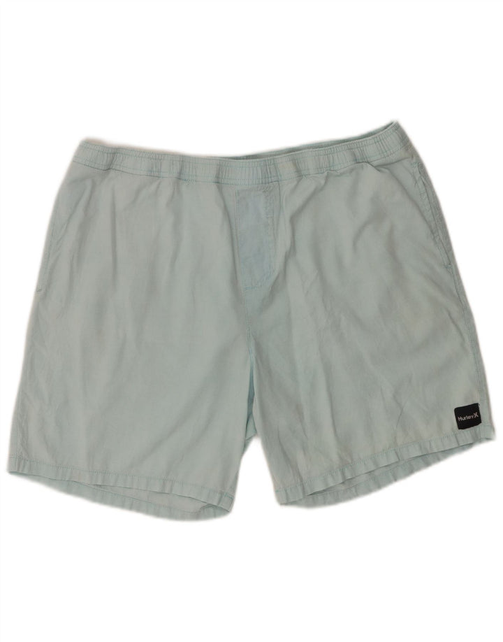 Ανδρικό σορτς Chino Hurley μεγάλο W36 Μπλε βαμβακερό