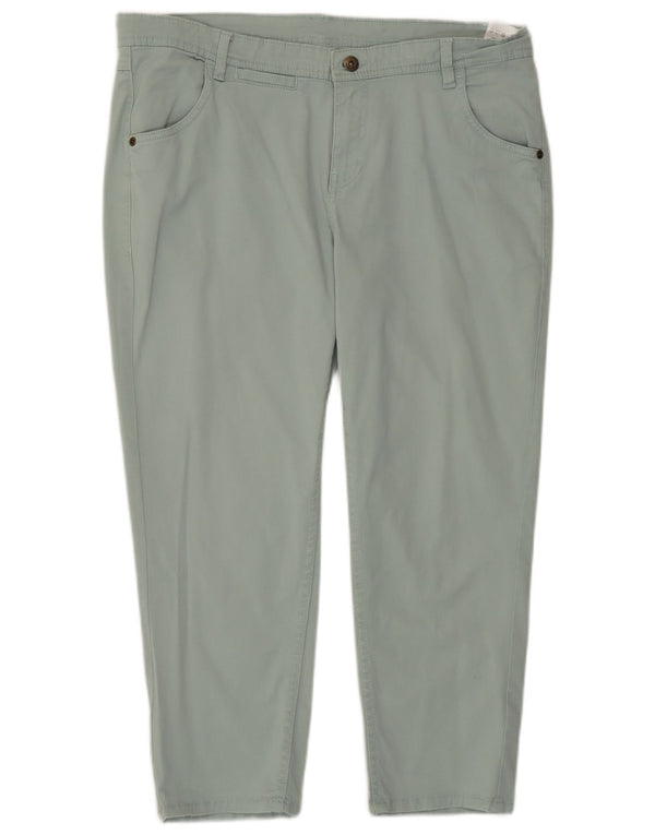 Weird Fish Γυναικεία Slim Fit Παντελόνι Capri UK 14 Large W36 L23 Green Cotton