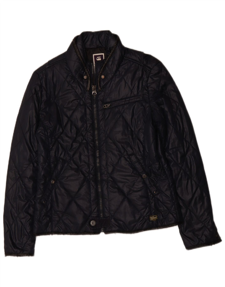 G-STAR Γυναικείο καπιτονέ μπουφάν UK 16 Large Navy Blue Polyester