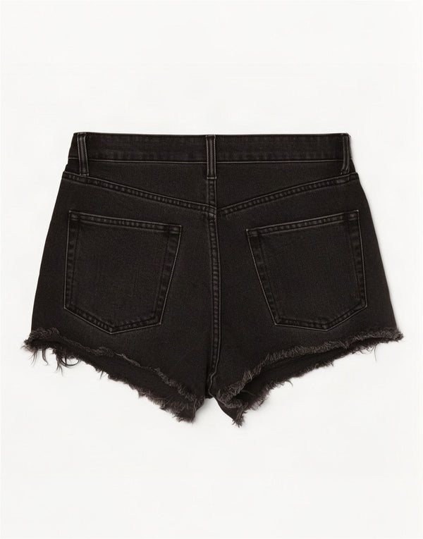 Zara γυναικείο ψηλόμεσο τζιν σορτς EU 36 XS W26 γκρι βαμβακερό