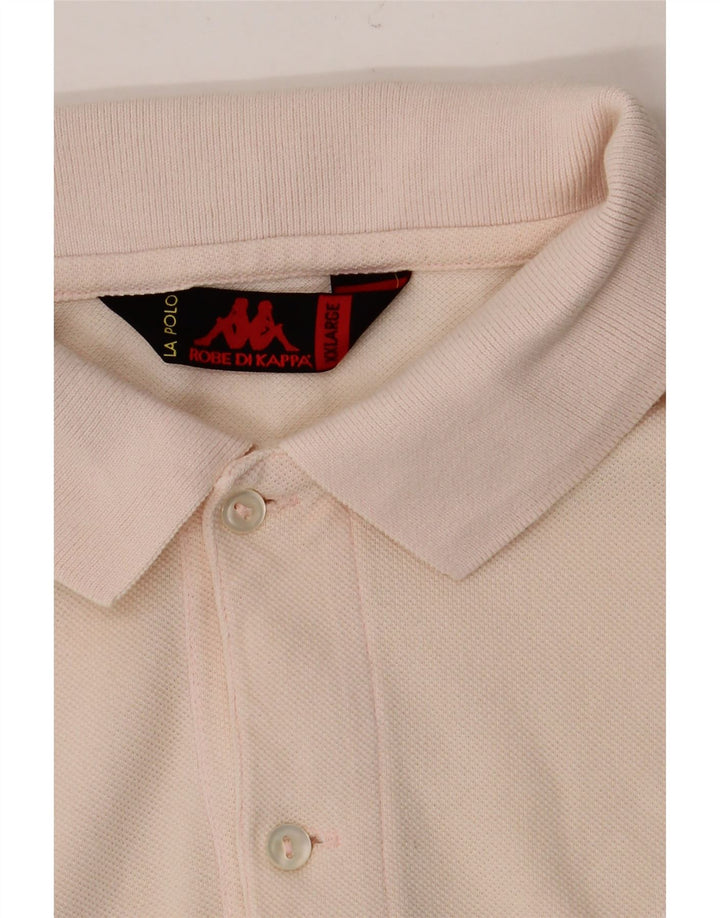 KAPPA Mens Polo Shirt 2XL Beige Cotton Vintage Kappa and Second-Hand Kappa from Messina Hembry 