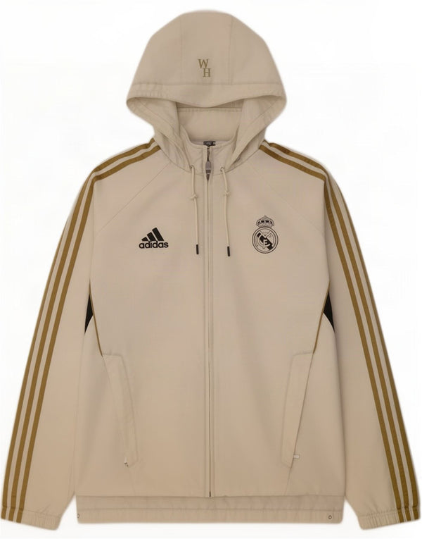 Ανδρική φόρμα Adidas Real Madrid Top Jacket UK 42/44 Large Off White