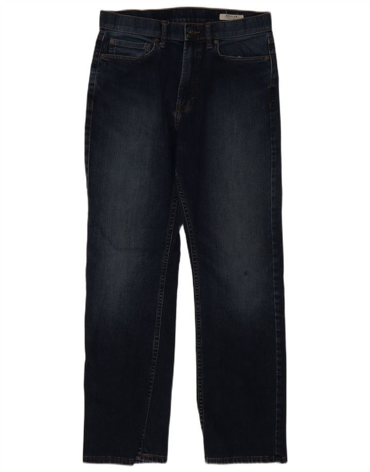 Ανδρικό τζιν ίσιο Marks & Spencer W32 L31 Navy Blue Cotton
