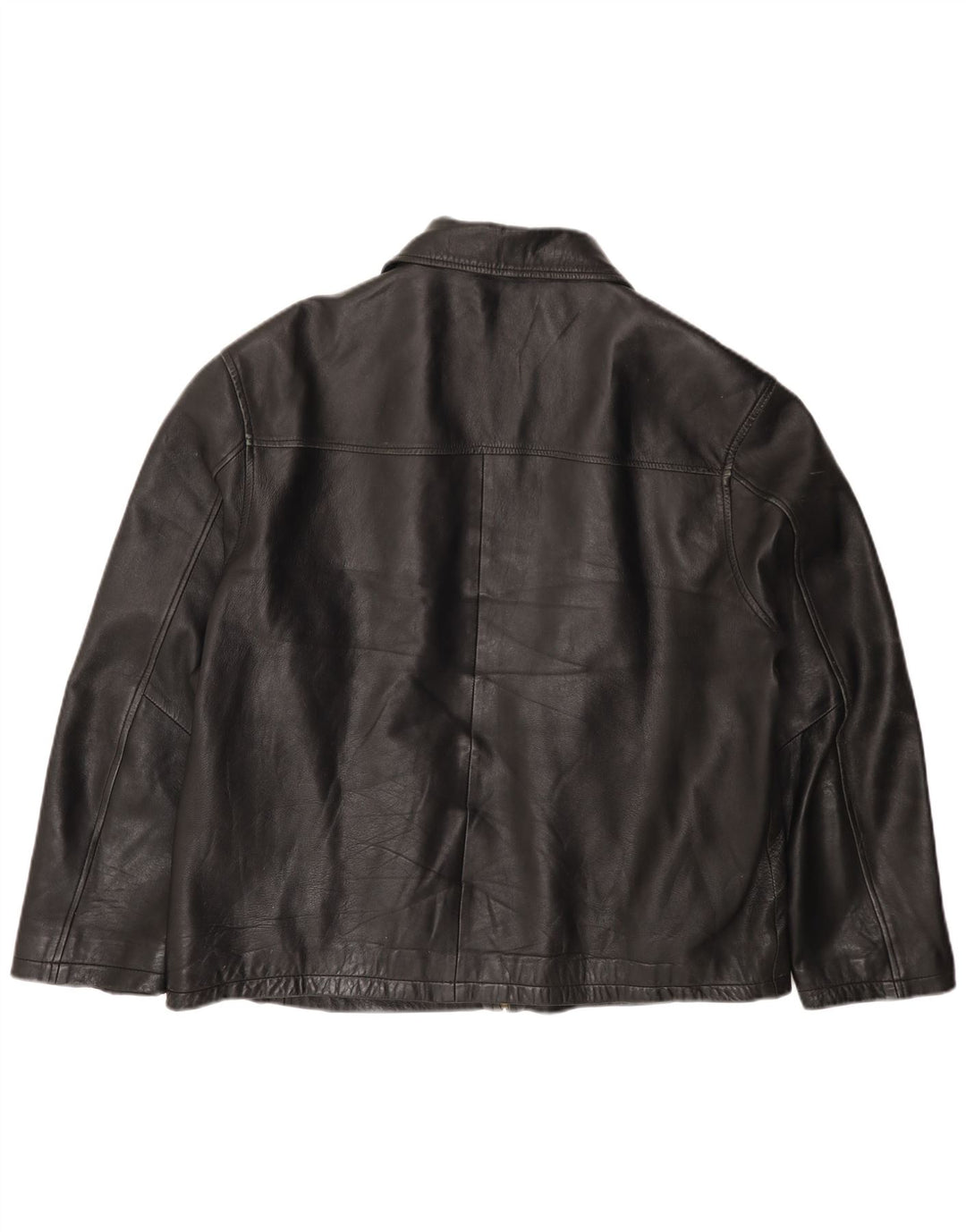 VINTAGE Ανδρικό Δερμάτινο Μπουφάν UK 44 2XL Μαύρο