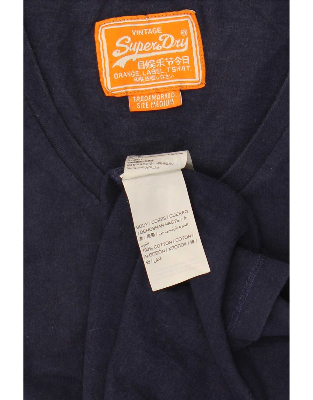 Ανδρικό T-Shirt Superdry Τοπ μεσαίου μπλε βαμβακερό