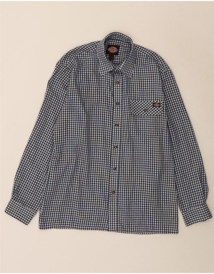 Ανδρικό πουκάμισο Dickies με μεσαίο μπλε Gingham Polyester
