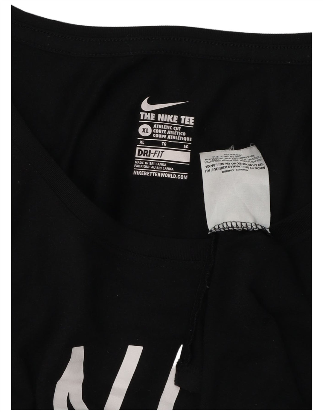 Nike Γυναικείο Αθλητικό Κοψίδι με γραφικό μακρυμάνικο UK 18 XL Μαύρο πολυεστέρα