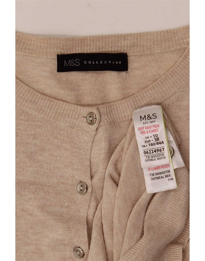 Marks & Spencer Γυναικεία ζακέτα πουλόβερ UK 10 Small Beige Viscose