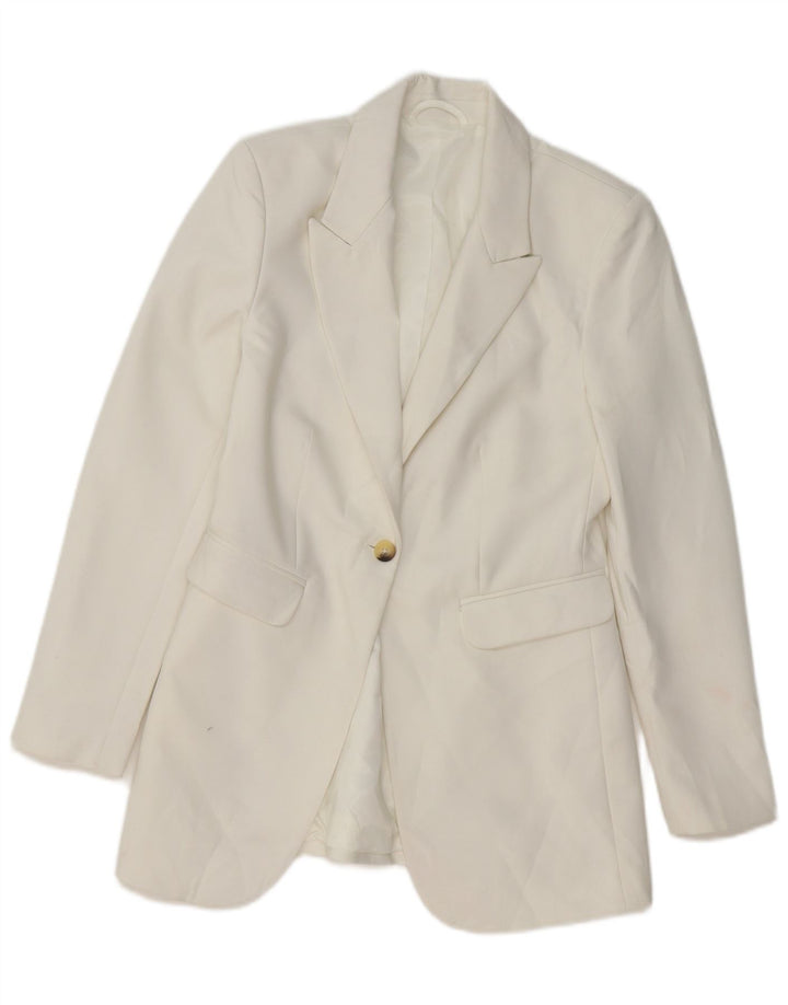 MARKS & SPENCER Γυναικείο London 1 Button Blazer Jacket UK 6 XS White