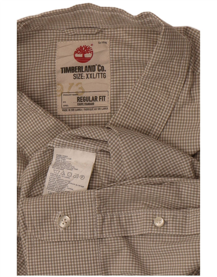 Ανδρικό πουκάμισο Timberland Regular Fit 2XL Γκρι βαμβακερό Gingham