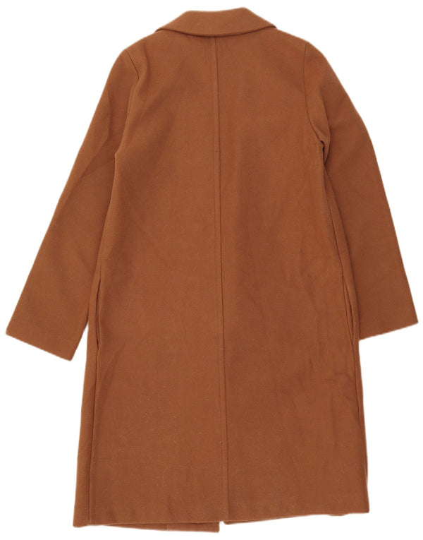 Zara Γυναικείο Ανοιχτό Παλτό UK 10 Small Brown Πολυεστέρας