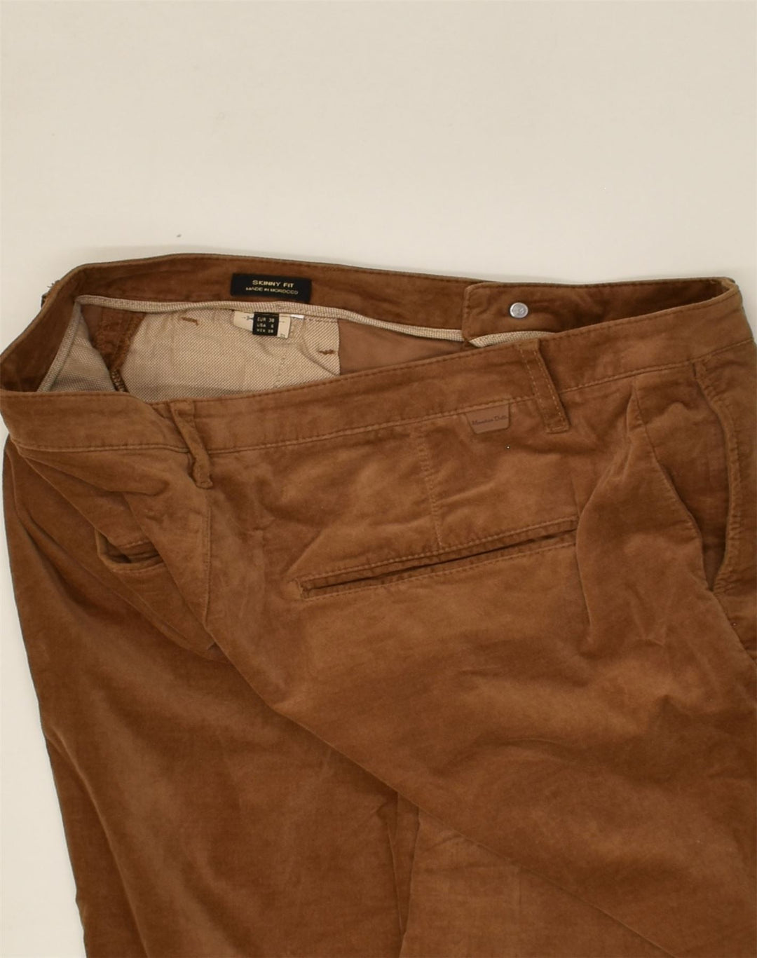 MASSIMO DUTTI Womens Skinny Casual Trousers US 6 Medium W30 L29 Brown | Vintage Massimo Dutti | Thrift | Second-Hand Massimo Dutti | Used Clothing | Messina Hembry 
