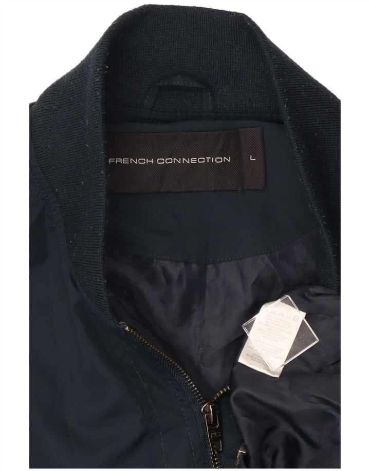 ΓΑΛΛΙΚΗ ΣΥΝΔΕΣΗ Ανδρικό μπουφάν UK 40 Large Navy Blue Polyester