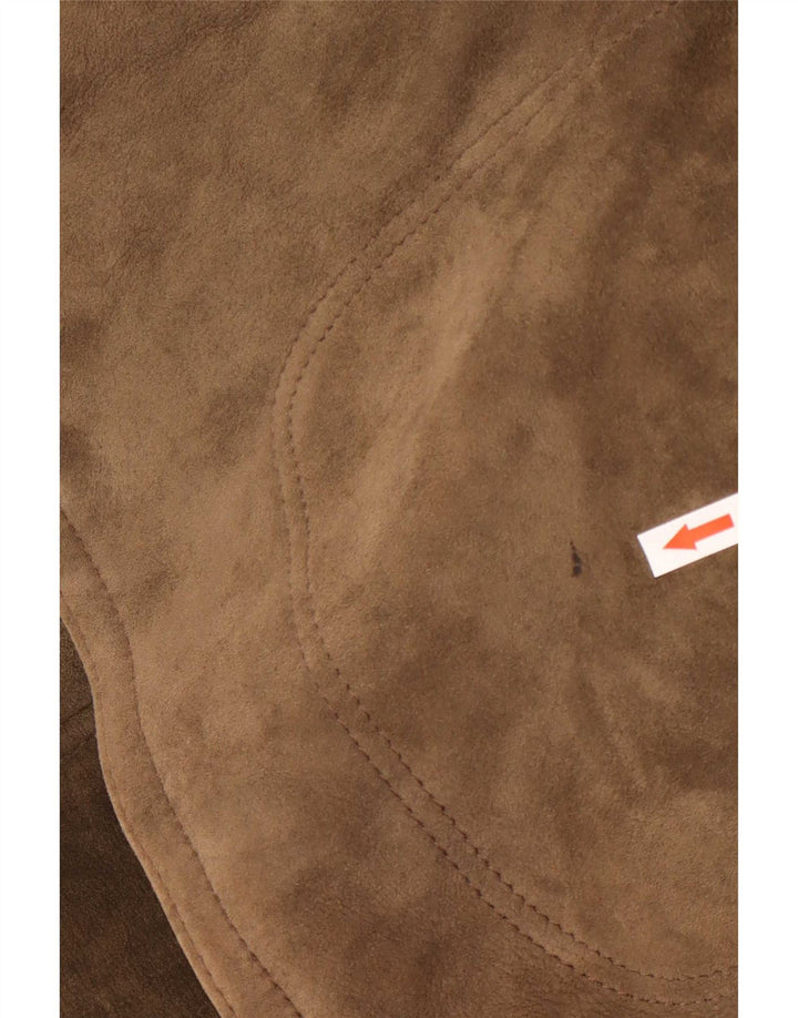 Vintage Ανδρικό παλτό Shearling με κουκούλα IT 54 2XL Khaki