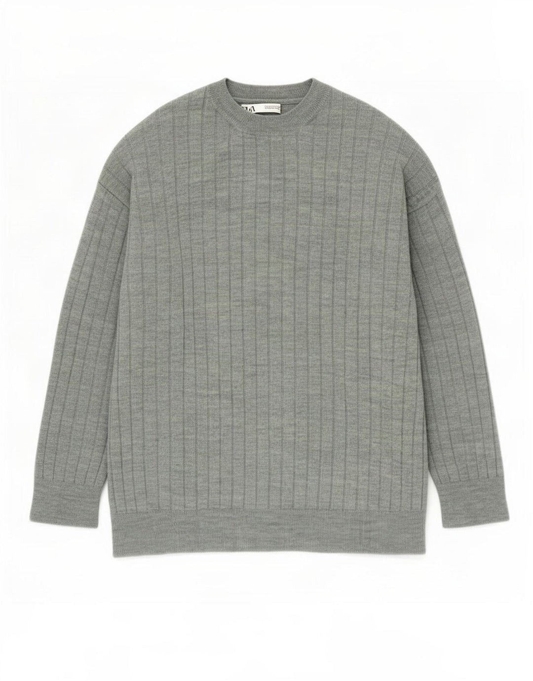 Ανδρικό πουλόβερ Zara Crew Neck Jumper Μεσαίο πράσινο ακρυλικό