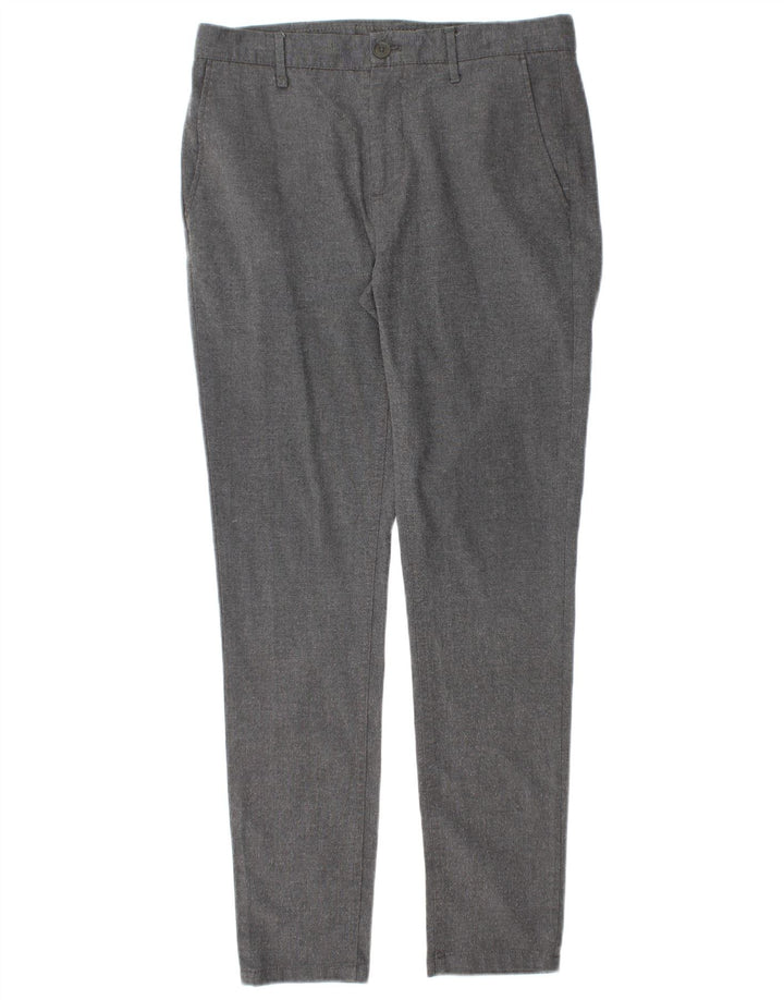 Zara Ανδρικό Slim παντελόνι Chino EU 40 Medium W31 L30 Grey Polyester