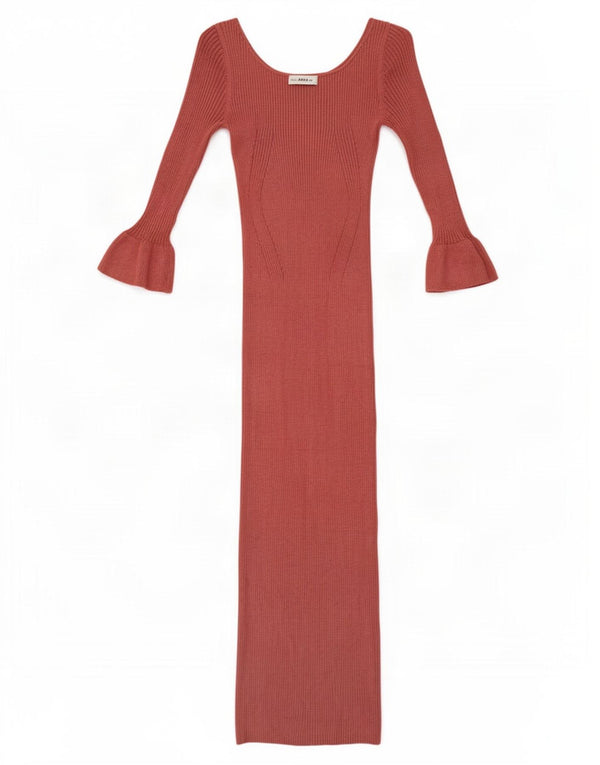 Zara Γυναικείο Φόρεμα Bodycon UK 12 Medium Pink Viscose
