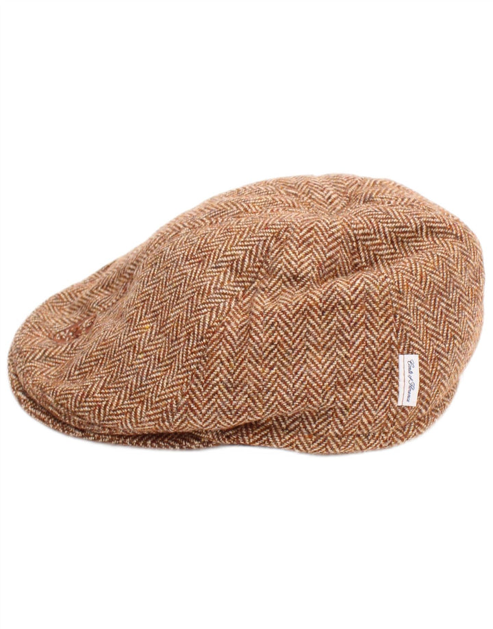 Conte of Florence Ανδρικό Flat Cap Medium Beige Ψαροκόκκαλο Classic