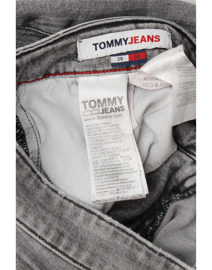 Tommy Hilfiger Mens Distressed Slim Jeans W38 L34 Γκρι βαμβακερό