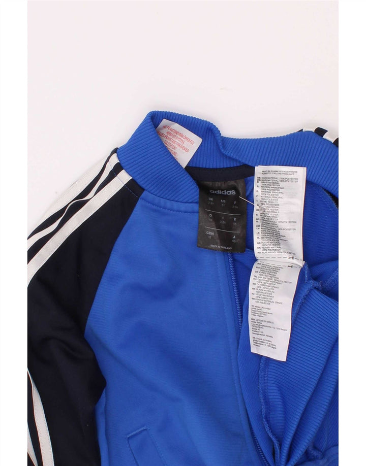 Adidas Boys αθλητική φόρμα Top Jacket 2-3 Years Blue Colourblock Polyester