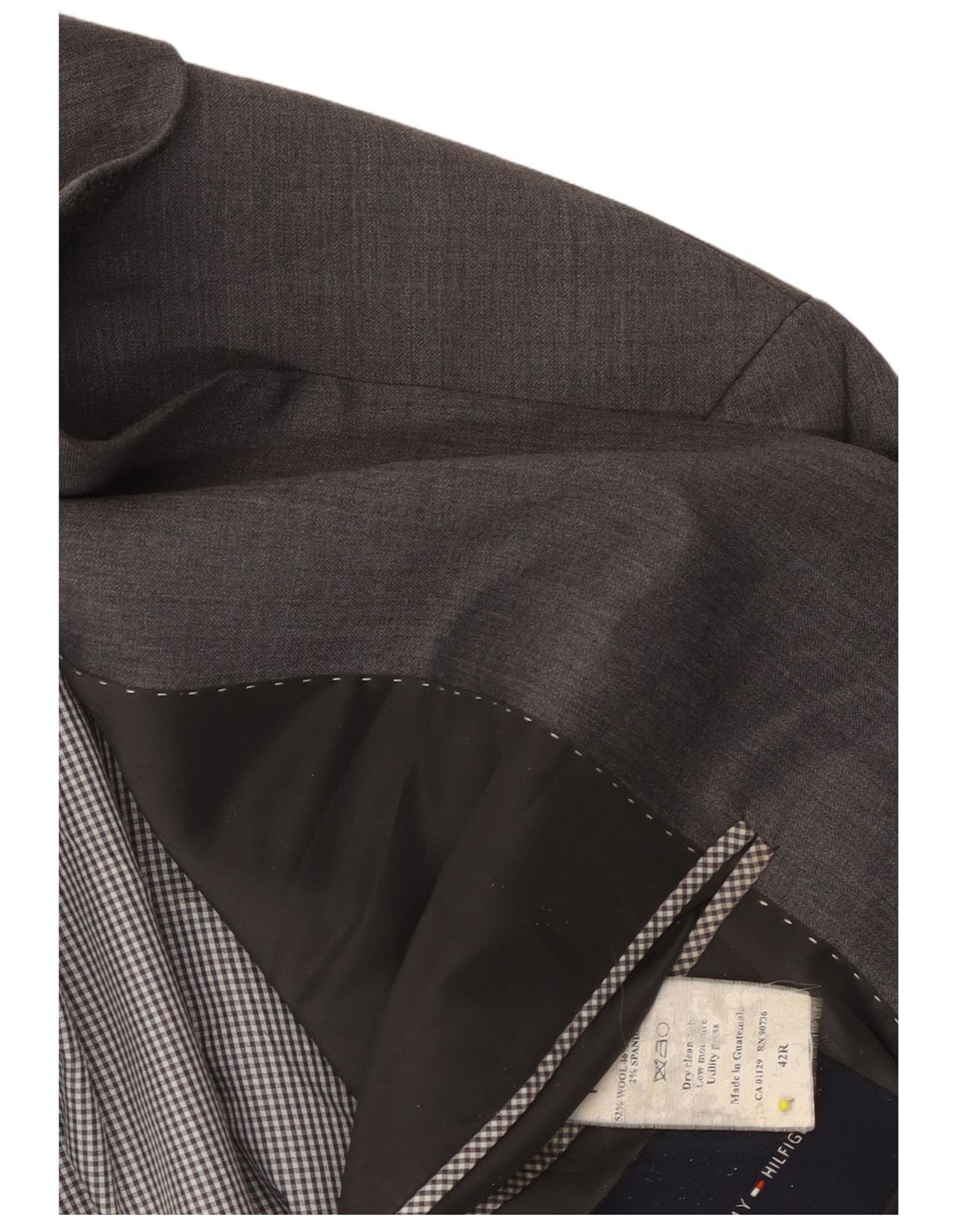 Tommy Hilfiger Ανδρικό σακάκι σακάκι με 2 κουμπιά UK 42 XL Γκρι μαλλί