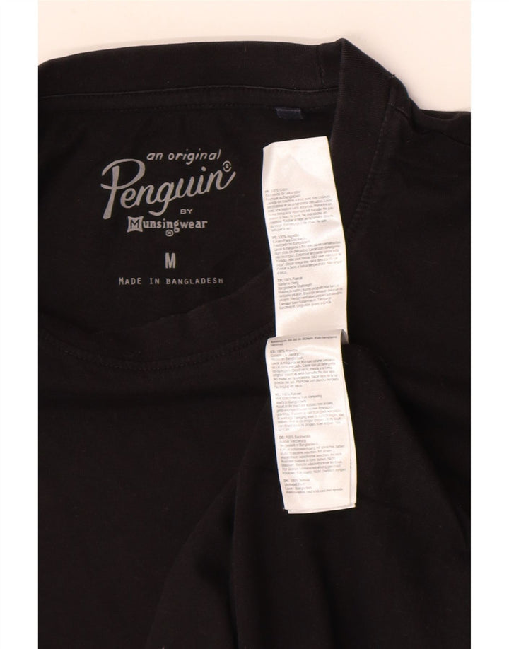 Ανδρικό T-Shirt Penguin Top Μεσαίο μαύρο βαμβακερό