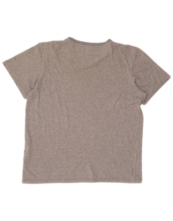 Ανδρικό T-Shirt Adidas Top Μεγάλο γκρι βαμβακερό