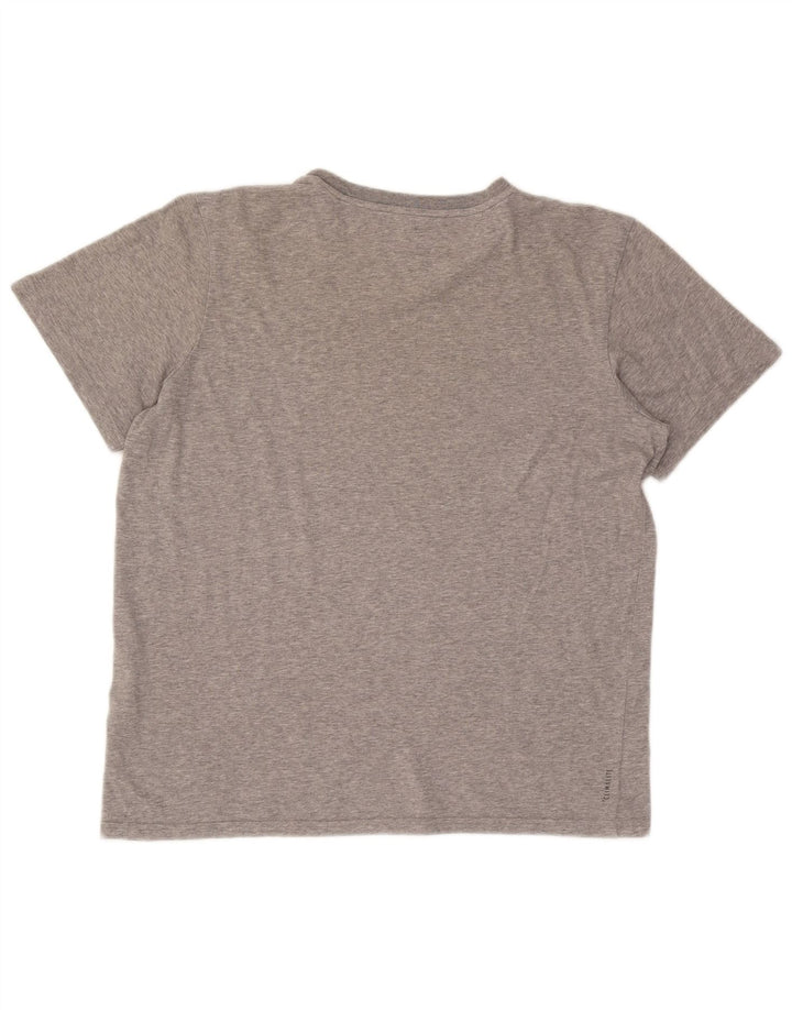 Ανδρικό T-Shirt Adidas Top Μεγάλο γκρι βαμβακερό