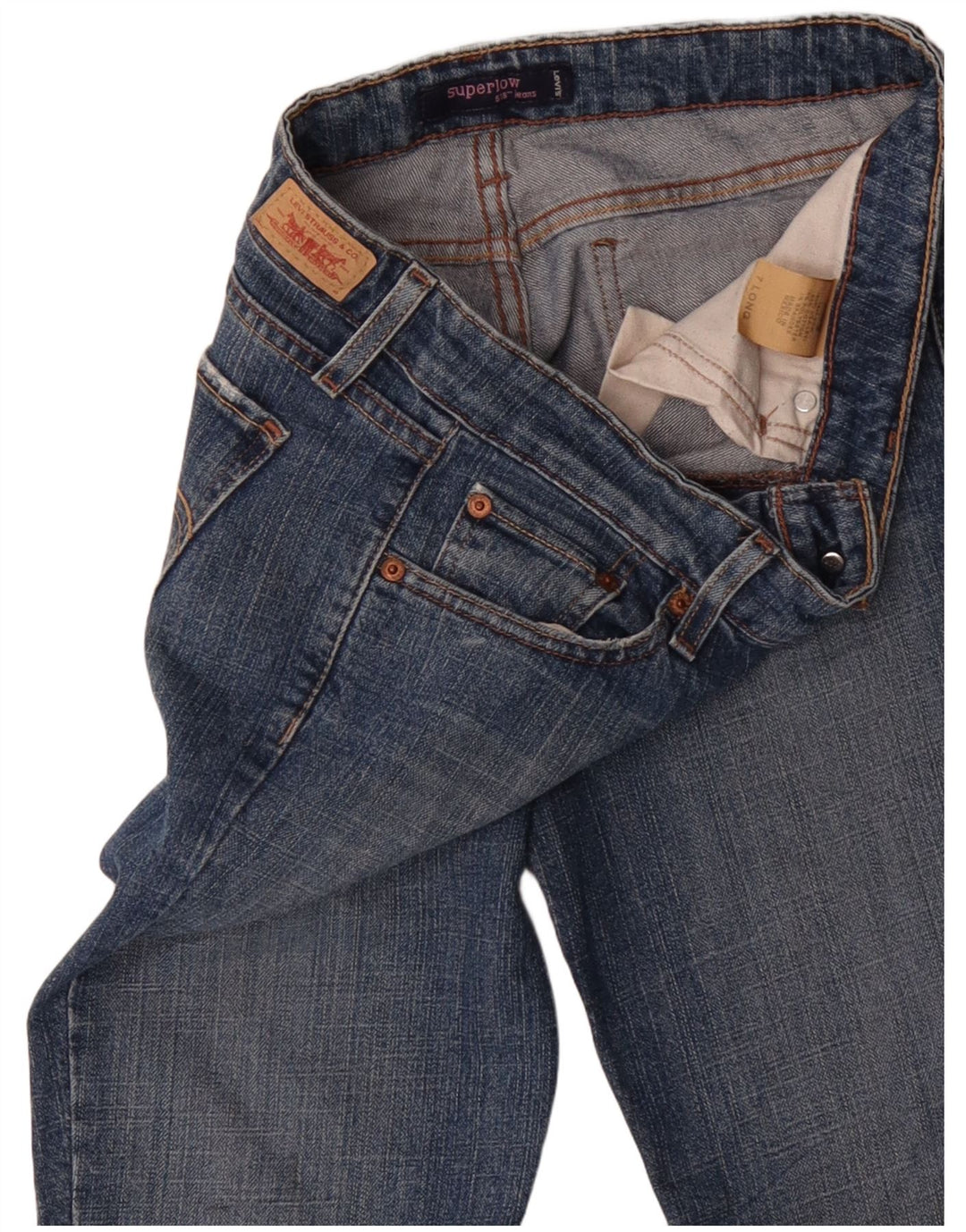 LEVI'S Γυναικείο 518 Super Low Bootcut Τζιν US 7 Medium W30 L34 Μπλε βαμβακερό