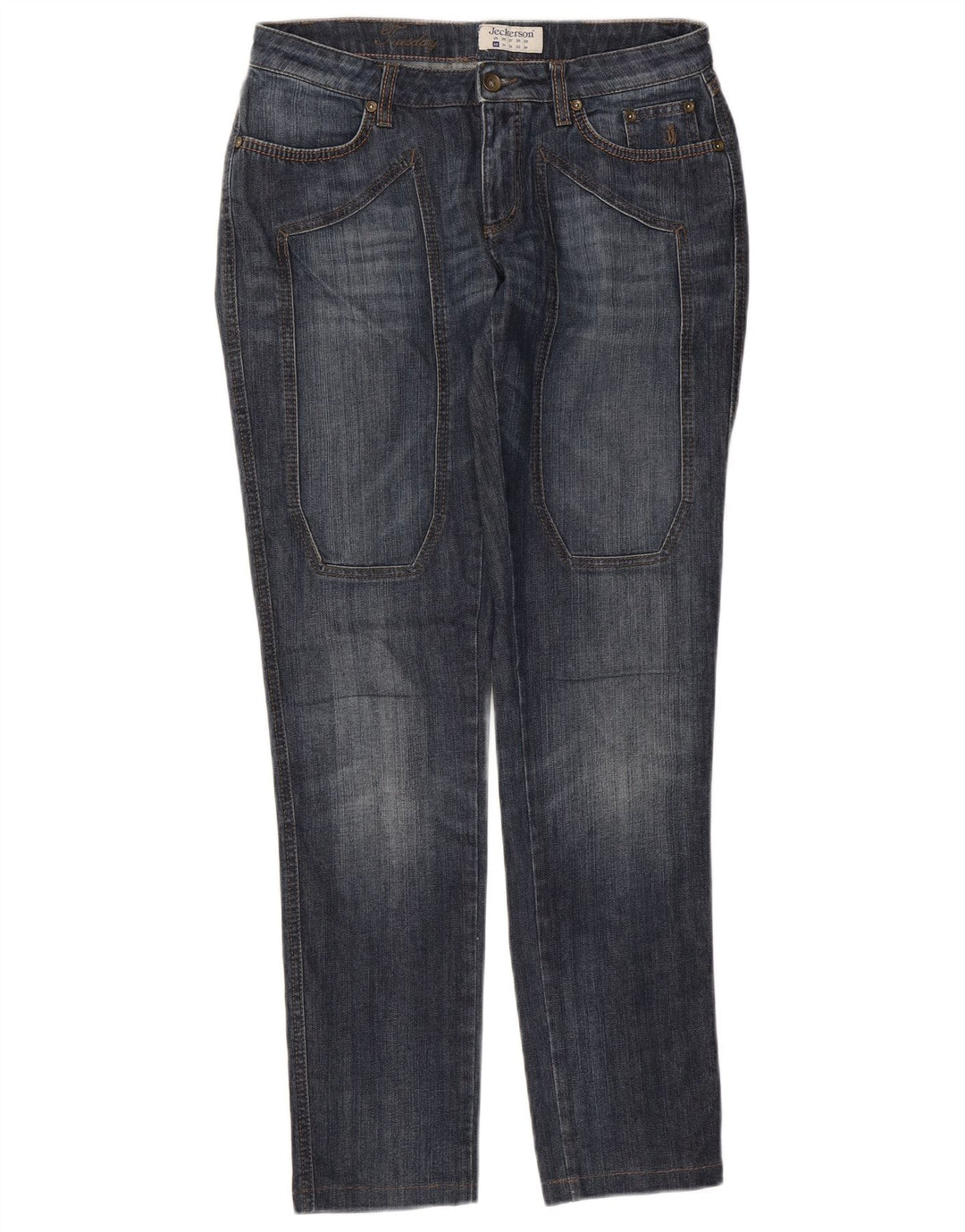 Jeckerson Γυναικείο Slim Jeans W30 L32 Navy Blue Cotton