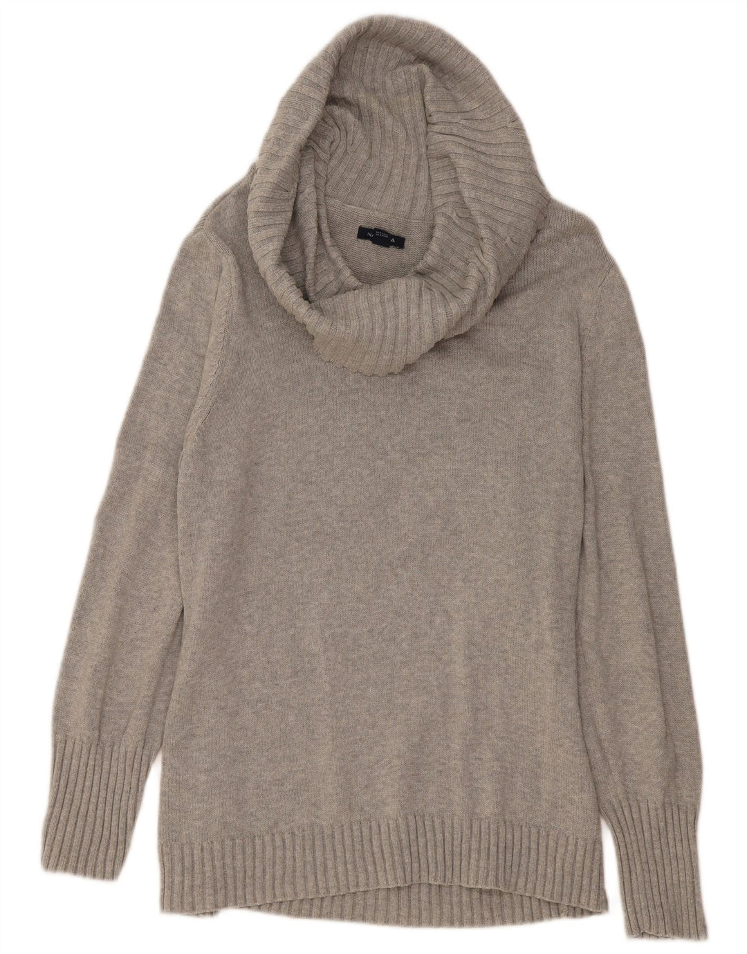 NAUTICA Γυναικείο πουλόβερ με ρολό λαιμόκοψη UK 20 2XL Γκρι βαμβακερό