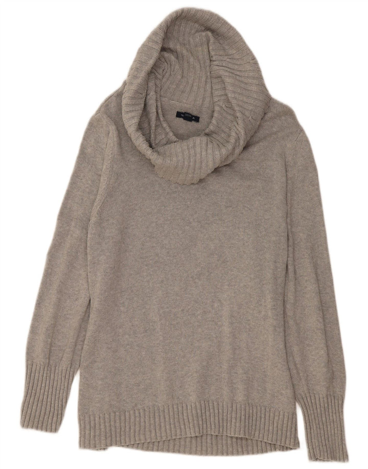 NAUTICA Γυναικείο πουλόβερ με ρολό λαιμόκοψη UK 20 2XL Γκρι βαμβακερό